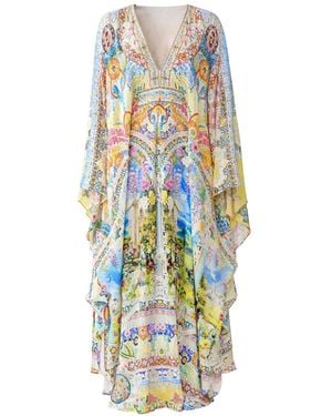CAMILLA Floral-Print Kaftan - White