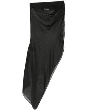 Patrizia Pepe Asymmetric Draped Pareo - Black