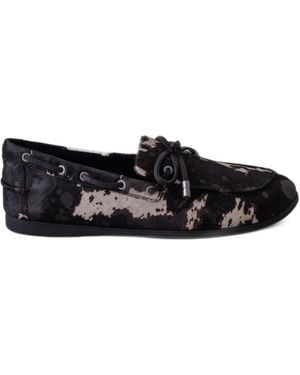 Ash Joker Calf-Hair Bow-Detail Loafers - Black