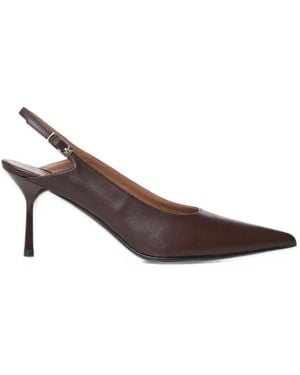 Giuliano Galiano Roxy Pointed-Toe Slingback Pumps - Brown