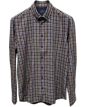 BASTONCINO Plaid-Pattern Shirt - Grey