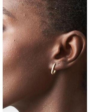 Hzmer Jewelry Crystal-Embellished Hoop Earrings - Brown