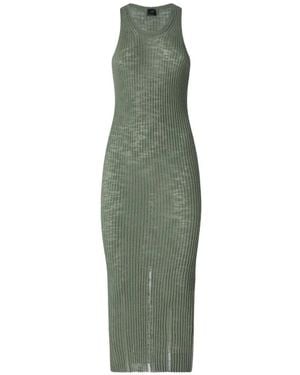 Pinko Ribbed Sleeveless Dress - Green