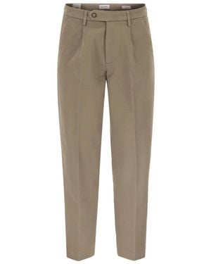 Re-hash Pleats Chino Trousers - Natural