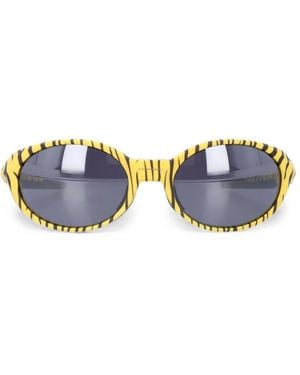 Oakley Ovale Sonnenbrille Mit Tiger-Print - Blau