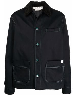 Marni Stitch-Detail Shirt Jacket - Black