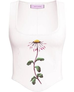 MACCAPANI Top Met Bloemenprint - Wit