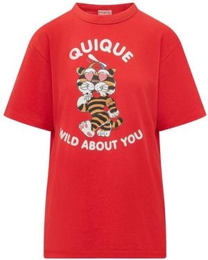 KENZO Crew Neck T-Shirt - Red