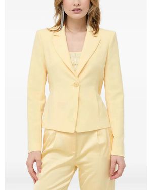 Patrizia Pepe Single-Breasted Blazer - Natural
