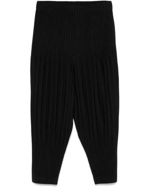 Homme Plissé Issey Miyake Wide-Leg Plissé Pants - Black