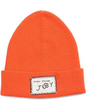 Marc Jacobs Bonnet Nervuré The Joy À Logo - Orange