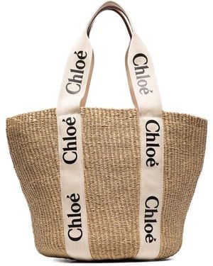 Chloé Woody ハンドバッグ L - ナチュラル