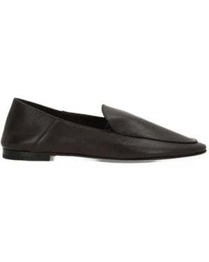 Dear Frances Gio Pointed-Toe Leather Loafers - Black