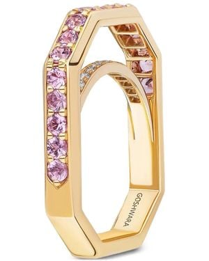 Goshwara Sapphire Square Ring - Metallic