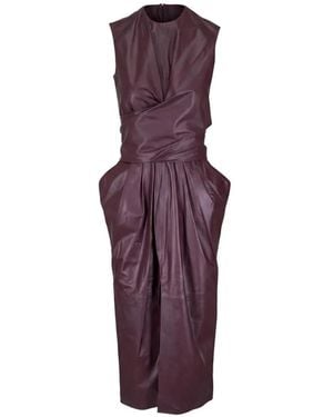 Altuzarra Tippi Sleeveless Tied-Waist Midi Dress - Purple