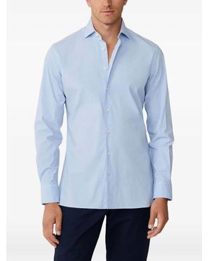 Hackett Camisa Con Cuello Italiano - Azul