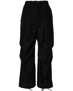 Acne Studios Drawstring Wide-Leg Trousers - Black