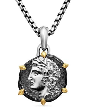 David Yurman 18Kt And Sterling Virgo Amulet (33Mm) - Metallic