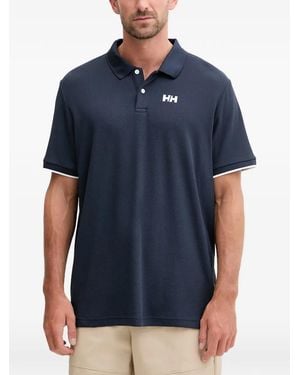 Helly Hansen Ocean 2.0 Logo-Print Piqué Polo Shirt - Blue