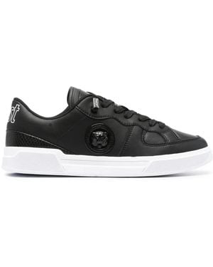 Just Cavalli Logo-Patch Leather Trainers - Black