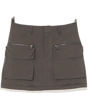 B+ AB Cargo Mini Skirt - グレー