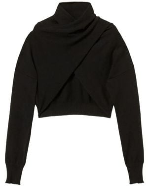 Twinset Dual-Use Knit Shrug - Black