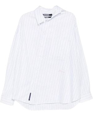 Jacquemus Cuadro Striped-Pattern Shirt - White
