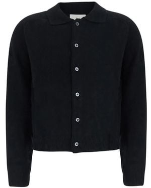 DUNST Geknöpfter Cardigan Mit Polokragen - Schwarz
