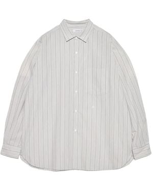 Nanamica Chemise Rayée À Col Classique - Blanc