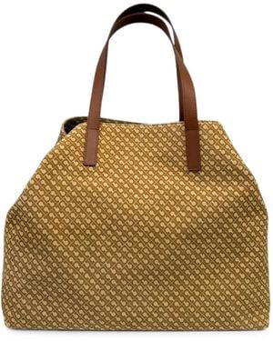 Gherardini Shopper Mit Monogramm-Print - Natur
