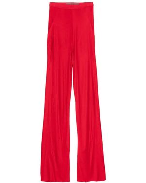 Rick Owens Bias Panelled Trousers - Red