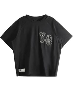Y-3 Cotton Logo Printed T-Shirt - Black