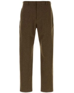 Jil Sander Belt-Loop Flap-Pocket Pants - Brown