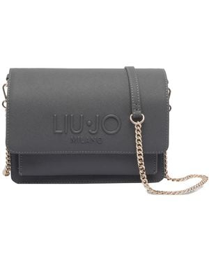 Liu Jo Logo Chain Shoulder Bag - Grey