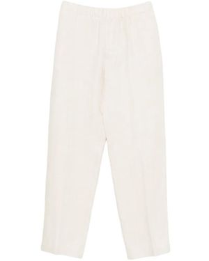 Lardini Elastic-Waistband Trousers - White