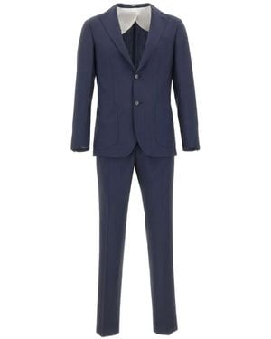Barba Napoli Pinstripe Virgin Wool Suit - Blue