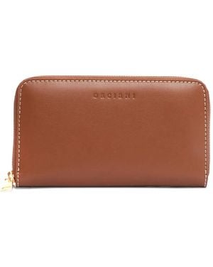 Orciani Portefeuille En Cuir À Logo Embossé - Brown