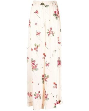 Twinset Floral-Print Palazzo Pants - White