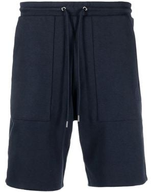 Michael Kors Monogram-Print Reversible Track Shorts - Blue