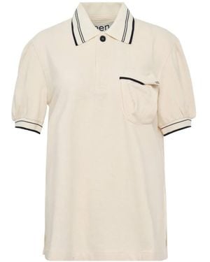 OPEN YY Chest-Pocket Polo Top - Natural