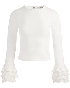 Alice + Olivia Top Delaina - Blanco