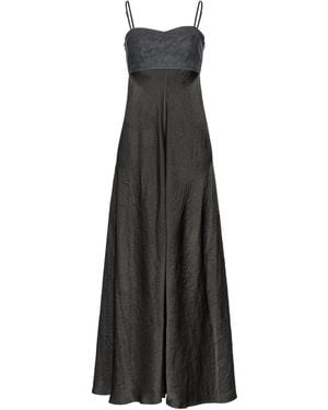 ワンピース PINKO Woman Dress Grey 105146A2LO I12 PINKO Women's long silver dress in ribbed metallic mesh