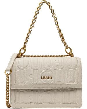 Liu Jo ロゴエンボス ショルダーバッグ - ナチュラル