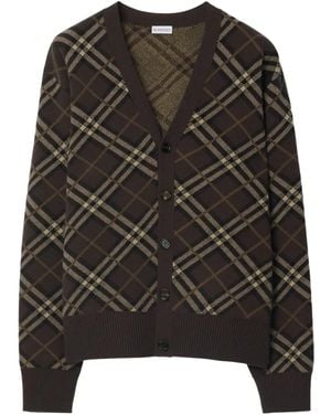 Burberry Karierter Cardigan - Schwarz