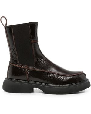 COPENHAGEN Patent-Leather Ankle Chelsea Boots - Black