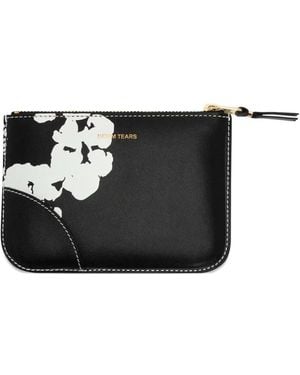 DENIM TEARS X Comme Des Garçons Leather Zip Wallet - Black