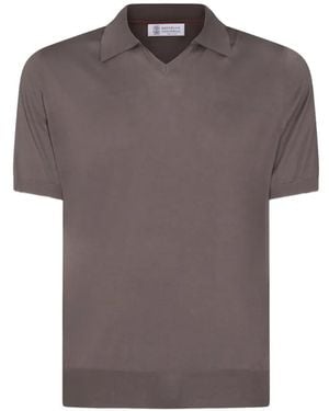 Brunello Cucinelli V-Neck T-Shirt - Grey