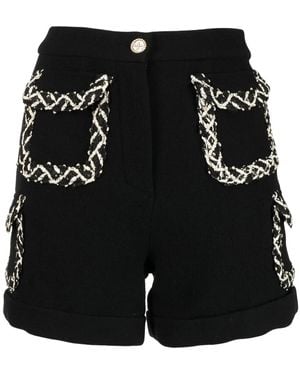 Edward Achour Paris Tweed Pocketed Shorts - Black