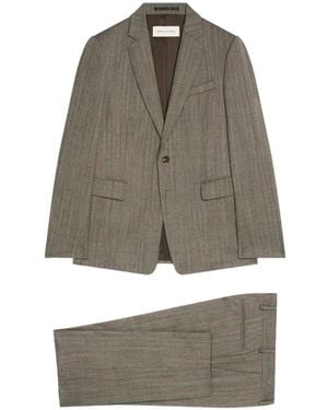 Dries Van Noten Flap-Pocket Suit - Grey