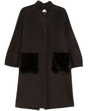 Manzoni 24 Fur-Pocket Coat - Black